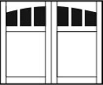 580-base-Ortega Arched-3sections Villa Madre Carriage Doors, Overhead Door Co. of Grand Island™