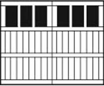Castille Grooved wood garage door Villa Madre Carriage Doors, Overhead Door Co. of Grand Island™