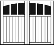 cruz-arched Villa Madre Carriage Doors, Overhead Door Co. of Grand Island™