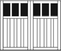 cruz-squre wood garage door Villa Madre Carriage Doors, Overhead Door Co. of Grand Island™