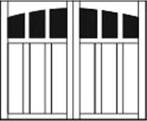 pizzaro-arched Villa Madre Carriage Doors, Overhead Door Co. of Grand Island™